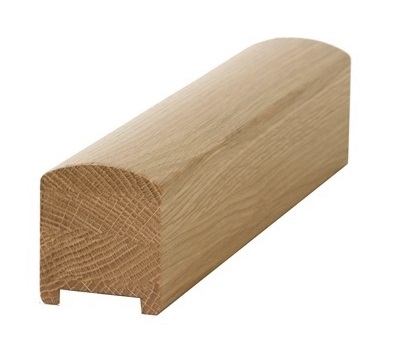 Oak Contemporary Handrail 2.4mtr - 41mm groove with infill Pat-800