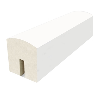 White Primed Contemporary Handrail 3.6mtr 10mm x 25mm Groove For Glass Inc Infill Pat-800