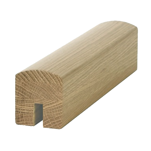 Oak Contemporary Handrail 4.2mtr 10mm x 25mm Groove For Glass Inc Infill Pat-800