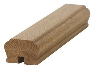 Oak Newark Handrail 1.8mtr 10mm x 25mm Groove For Glass Inc Infill Pat-164