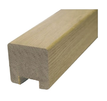 Oak Square Handrail 1.8mtr - 41mm groove with infill