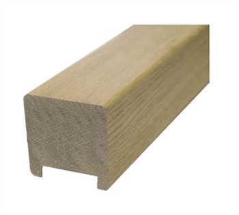 Oak Square Handrail 2.4mtr - 32mm groove with infill