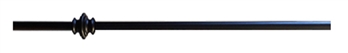 Iron Black Marbury Round Rake Spindle