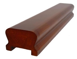 Dark Hardwood LHR Handrail 1.8mtr 32mm groove with infill