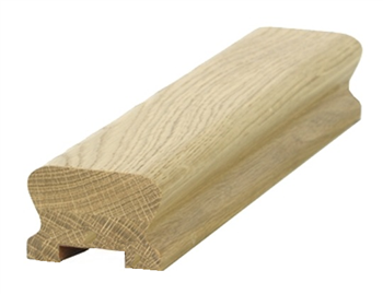 Oak LHR Handrail 2.4mtr 35mm groove with infill