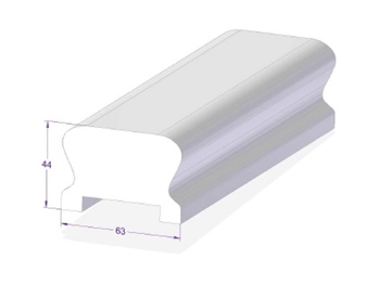 Pine LHR Handrail 2.4mtr 41mm groove with infill