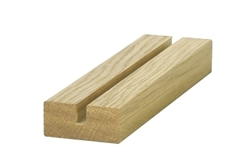 Oak Modern Baserail 1.5mtr 10mm x 15mm Groove For Glass Inc Infill