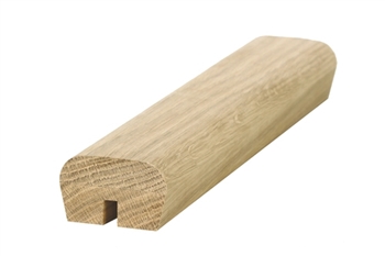 Oak Modern Handrail 3.0mtr 10mm x 25mm Groove For Glass Inc Infill Pat-21