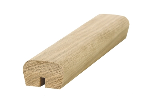 Oak Modern Handrail 3.9mtr 10mm x 25mm Groove For Glass Inc Infill Pat-21