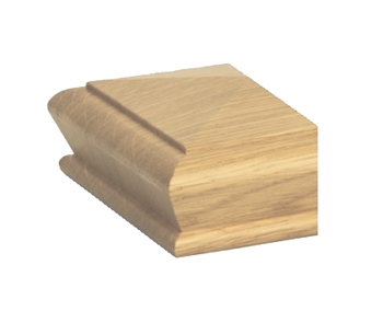 Oak Pyramid Newel Half Cap 120mm