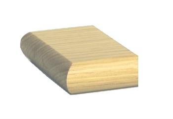 Oak Flat Newel Cap Half 70mm