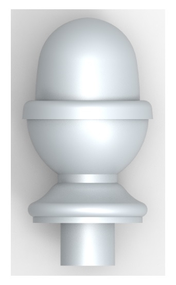 Oak Acorn Newel Cap 83mm