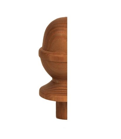 Ash Acorn Newel Half Cap 90mm