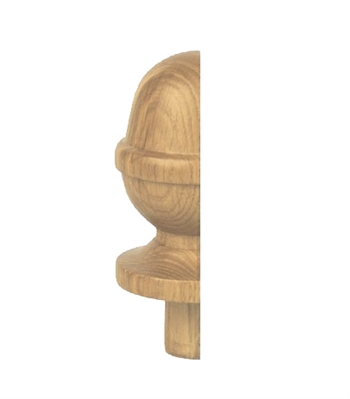 Oak Acorn Newel Half Cap 90mm