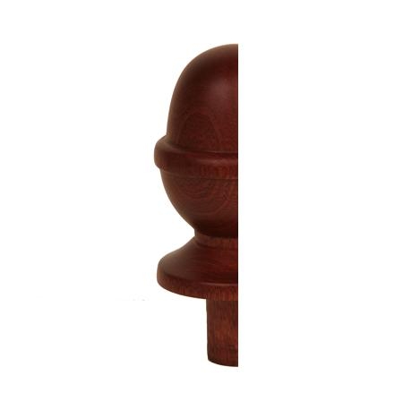 Dark Hardwood Acorn Newel Half Cap 90mm