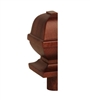 Dark Hardwood Square Provincial Half Newel Cap 90mm