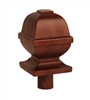 Dark Hardwood Square Provincial Newel Cap 90mm