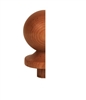 Ash Ball Newel Half Cap 90mm