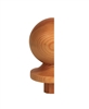 Pine Ball Newel Half Cap 90mm