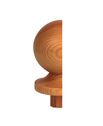 Pine Ball Newel Half Cap 90mm