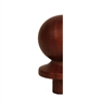 Dark Hardwood Ball Newel Half Cap 90mm