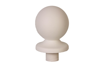 White Primed Ball Newel Cap 90mm