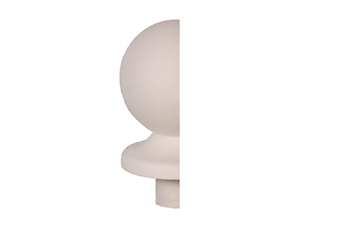 White Primed Ball Newel Half Cap 90mm