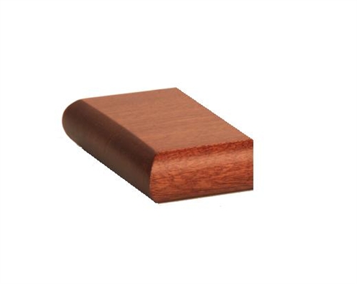 Dark Hardwood Flat Newel Half Cap 90mm