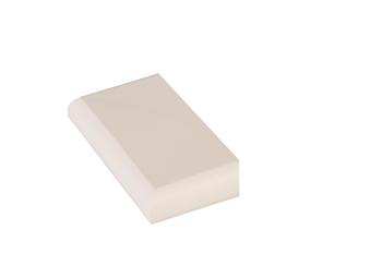 White Primed Flat Newel Half Cap 90mm