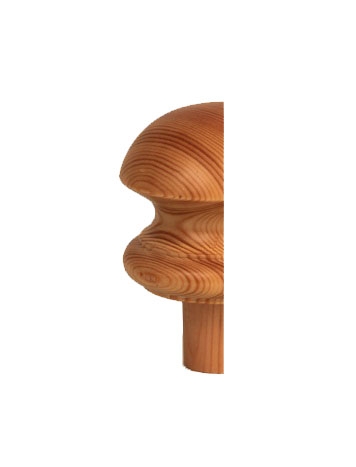 Pine Mushroom Newel Half Cap 90mm