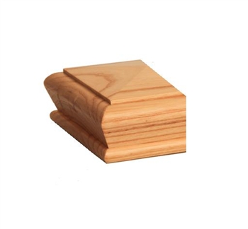 Ash Pyramid Newel Half Cap 90mm