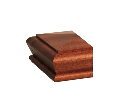 Dark Hardwood Pyramid Newel Half Cap 90mm