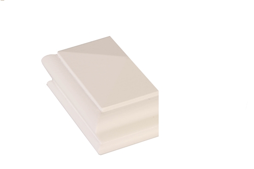 White Primed Pyramid Newel Half Cap 90mm