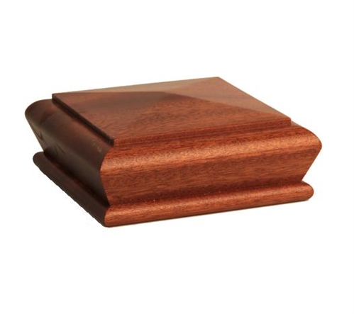 Dark Hardwood Pyramid Newel Cap 90mm