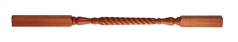 Dark Hardwood Barley Twist 41mm Spindle 1100 x 41 x 41mm