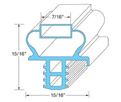 Allpoints Delfield 406 Door Gasket Popin - 74-1090