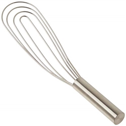 Whip, 8" Flat Roux Style With Stainless Steel  Handle, 8-FL by Best Manufacturing.