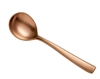 Bon Chef Manhattan Bouillon Spoon, 6-3/8", 18/10 S/S PVD Coated, Rose Gold, Matte Finish - S3001RGM