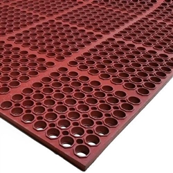 Floor Mat, VIP-Lite Grease Proof, Anti-fatigue And Anti-slip, 39" x 58 1/2" x 1/2" - Red, 2521-R1S by Cac