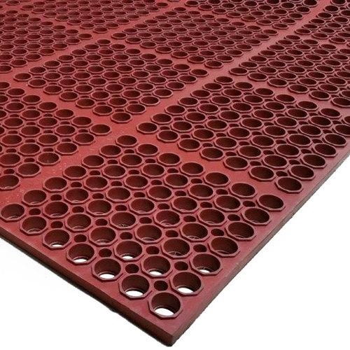 Floor Mat, VIP-Lite Grease Proof, Anti-fatigue And Anti-slip, 39" x 58 1/2" x 1/2" - Red, 2521-R1S by Cac