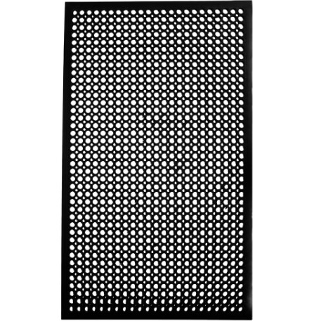 Floor Mat, VIP-Topdek Junior With Molded Bevel Edge, 36" x 60" x 1/2" - Black, 2530-C5 by Cactus Mat.