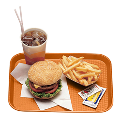 Fast Food Tray, Orange, 10" X 14"
