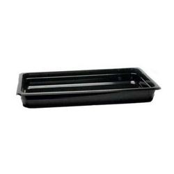Cold Food Pan, Plastic - Full Size 2 1/2" Deep - Black, 12CW110 by Cambro.