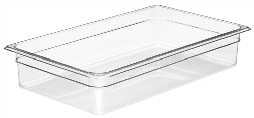 Cold Food Pan, Plastic - Full Size 4" Deep - Clear, 14CW-135 by Cambro.