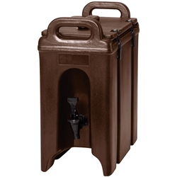 Beverage Dispenser, Insulated Plastic 2 1/2 Gal, Dark Brown- 250LCD131 by Cambro.