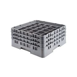 Glassrack, 25 Comp. w/2 Extenders For 3 1/2" Dia. x 5 1/4" H - Gray, 25S434151 by Cambro.