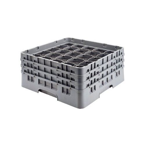 Glassrack, 25 Comp. w/2 Extenders For 3 1/2" Dia. x 5 1/4" H - Gray, 25S434151 by Cambro.