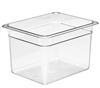 Cambro Food Pan, 1/2 Size 8" Deep, Polycarb. Clear - 28CW135