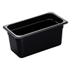 Food Pan, 1/3 Size, 6" Deep, Hi-Temp, Black