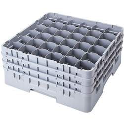 Glassrack, 36 Comp. For 2 7/8" Dia. x 8 1/2" H - Gray, 36S800151 by Cambro.